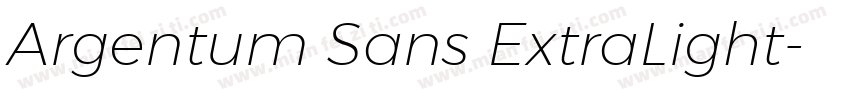 Argentum Sans ExtraLight字体转换